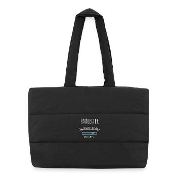 Formation des étudiants en génie civil Directeur de la construction - Sac shopping matelassé - noir - Devant