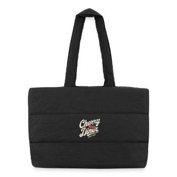 Retro Diner - Puffer-Einkaufstasche - Schwarz - Vorne