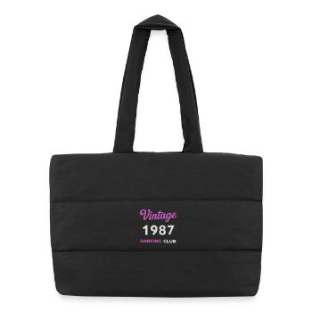 Vintage 1987 – Dancing Club Année de naissance rétro - Sac shopping matelassé - noir - Devant