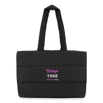 Vintage 1988 – Dancing Club Retro Geburtsjahr - Puffer-Einkaufstasche - Schwarz - Vorne