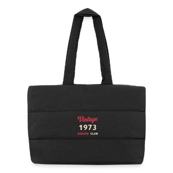 Vintage 1973 – Année de naissance rétro du Karate Club - Sac shopping matelassé - noir - Devant