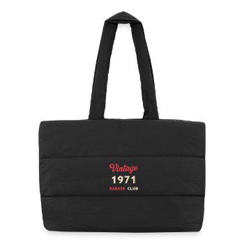 Vintage 1971 – Année de naissance rétro du Karate Club - Sac shopping matelassé - noir - Devant