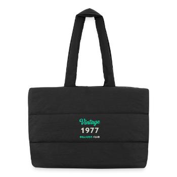 Vintage 1977 – Billiards Club Retro Birth Year - Puffer Shopping Bag - black - Front