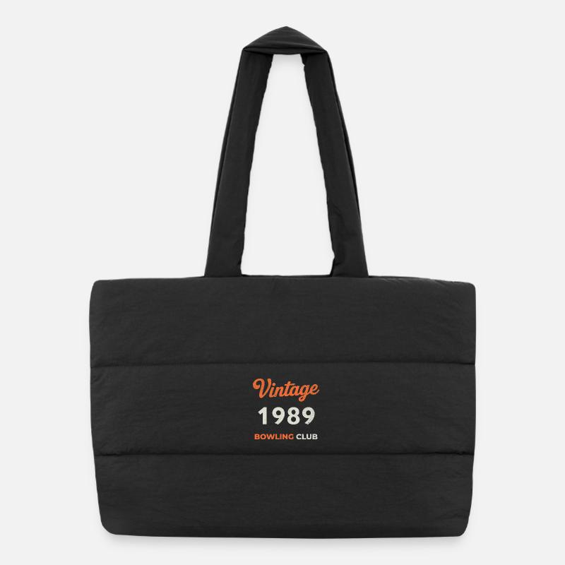 Millésime 1989 – Année de naissance rétro du Bowling Club Sac shopping matelassé