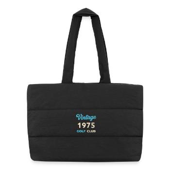 Vintage 1975 Golf Club Retro Geburtsjahr Geschenk - Puffer-Einkaufstasche - Schwarz - Vorne