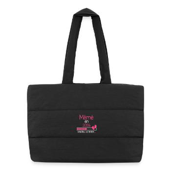 Mémé en 2026 Cadeau Future Grand-Mère - Sac shopping matelassé - noir - Devant