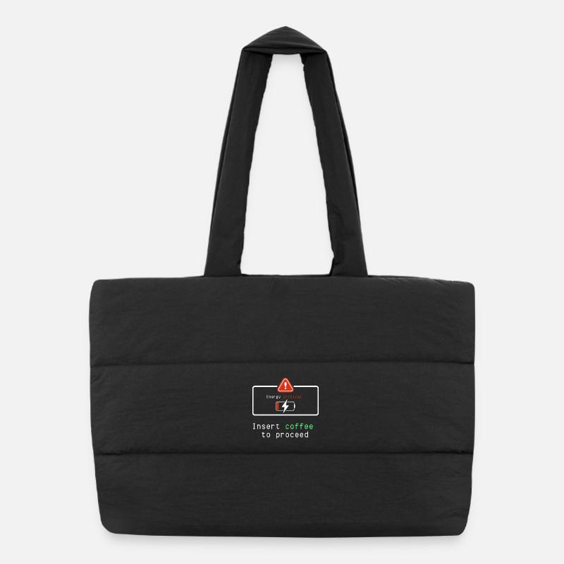 Énergiseur de café : insérez le café pour continuer Sac shopping matelassé