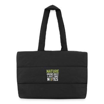 Certified Clinical Biological Systems Observer  - Puffer Shopping Bag - black - Front