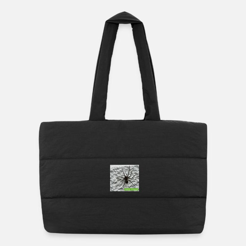 spider - Puffer Shopping Bag - black