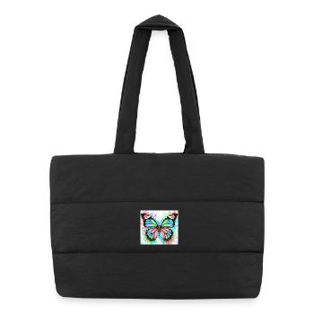 butterfly - Puffer Shopping Bag - black - Front
