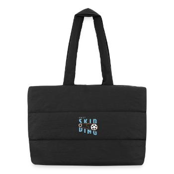 Just Skidding Fixed Gear Single Speed Bike - Fixie - Puffer Shopping Bag - black - Front