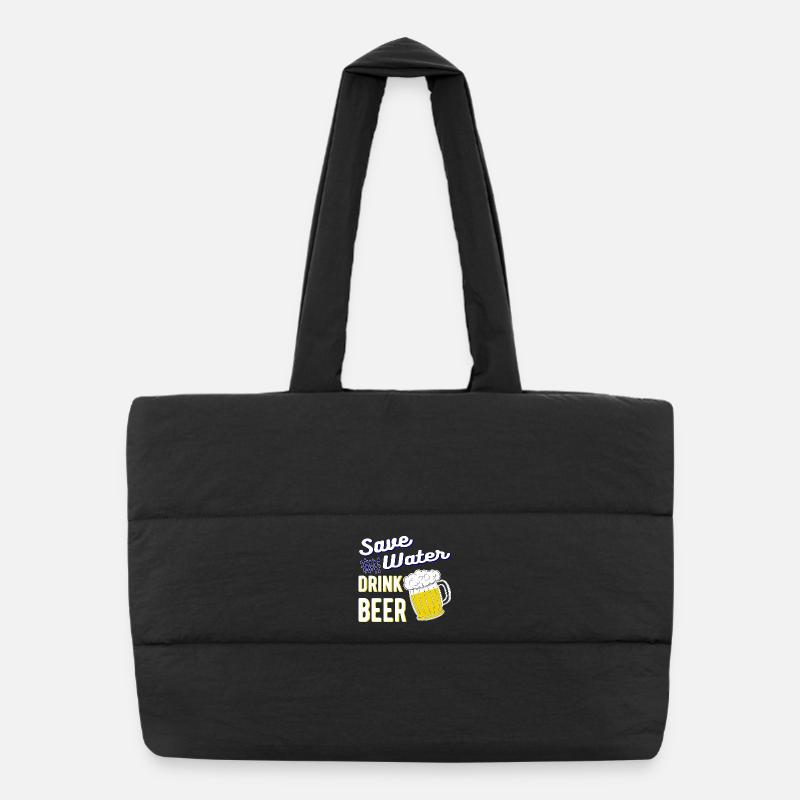 Économiser de l'eau boire de la bière Sac shopping matelassé