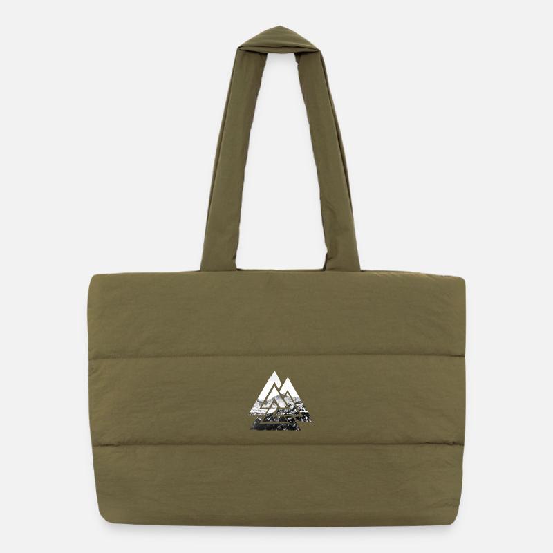 Valknut, symbole d’Odin - Avec montagne Sac shopping matelassé