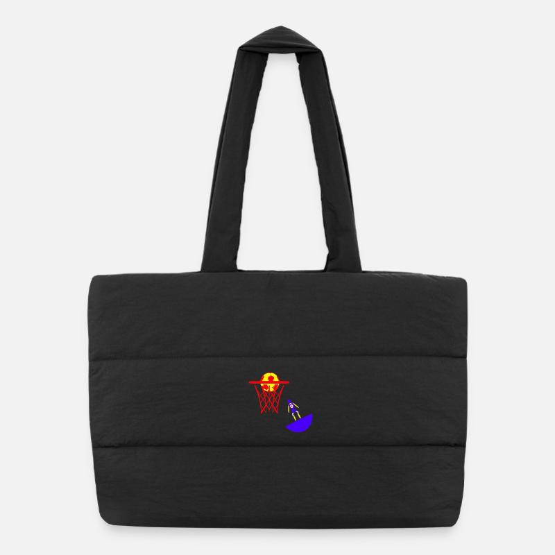 Panier de basket-ball Subbuteo - Sac shopping matelassé - noir