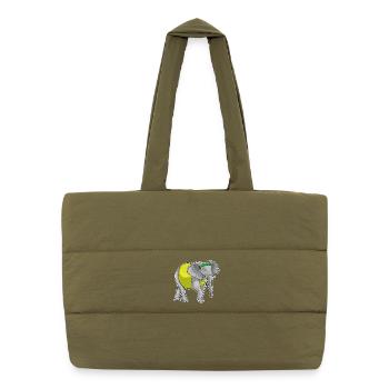 Elephant Jogger Jogging Sport - Sac shopping matelassé - safari green - Devant