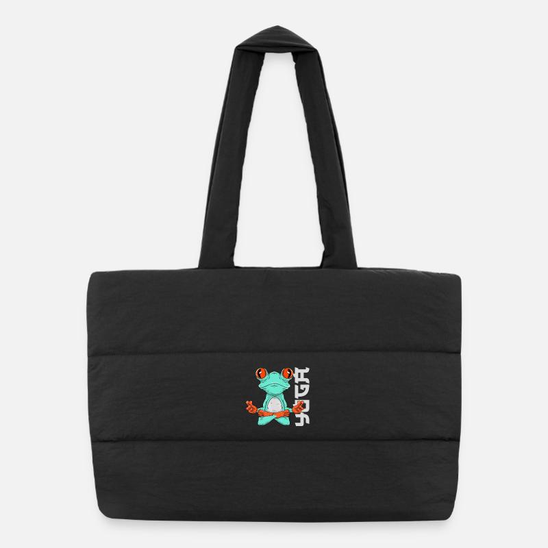 Frog Yoga Puffer Shopping Bag