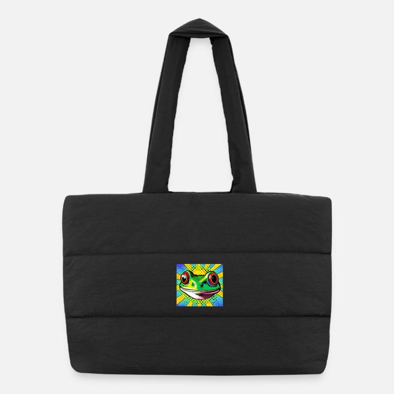 Grenouille Pop Art Sac shopping matelassé
