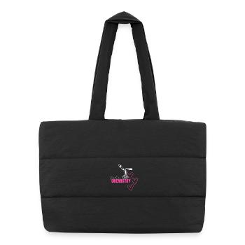 Sweetheart Chemistry Hearts - Puffer Shopping Bag - black - Front