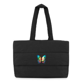 Butterfly - Puffer Shopping Bag - black - Front