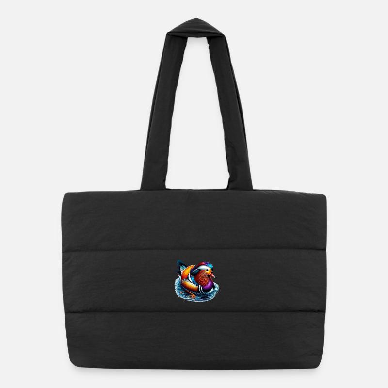 Mandarin duck Puffer Shopping Bag