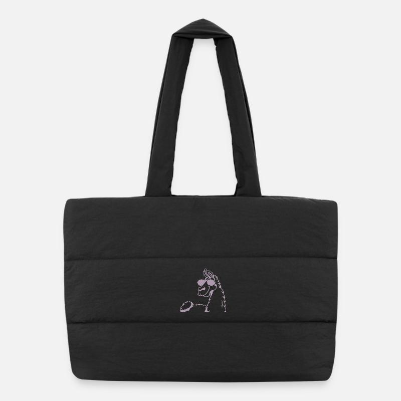 Cool Llama Alpaga Lunettes de Soleil Silhouette Sac shopping matelassé