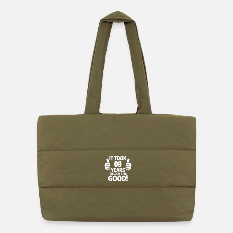 Celebratory Thumbs Up 09 Years Design Puffer Shopping Bag