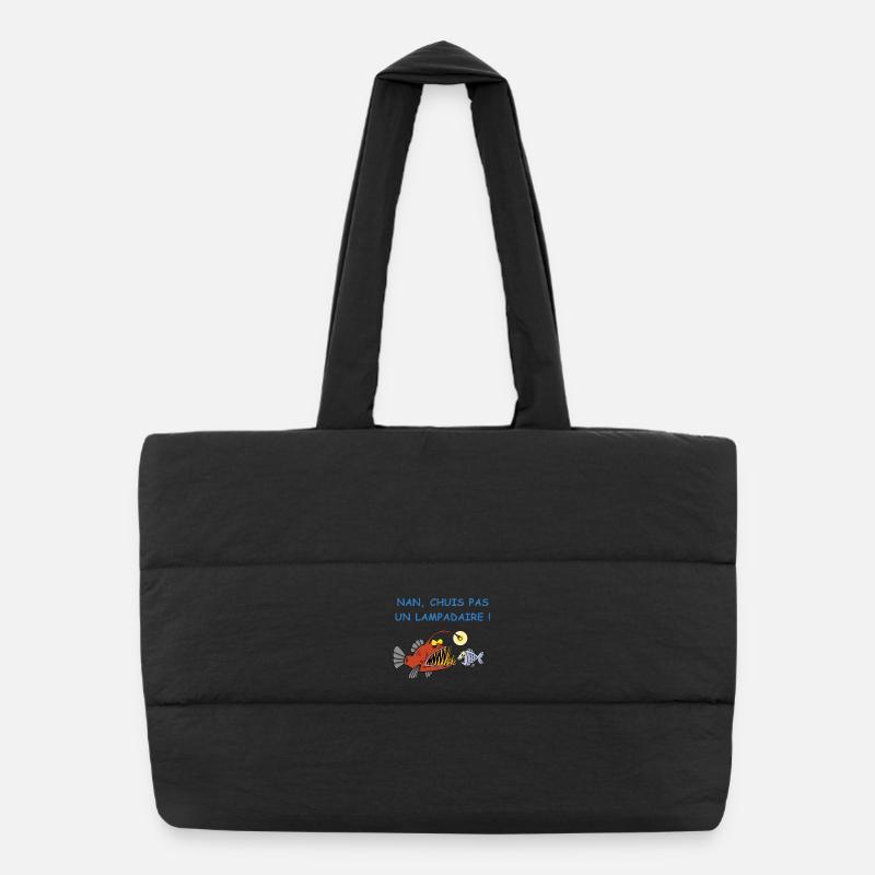 Poisson des abysses Sac shopping matelassé