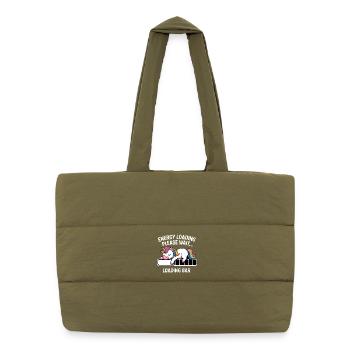 Einhorn Energie Loading Please Wait - Puffer-Einkaufstasche - safari Green - Vorne