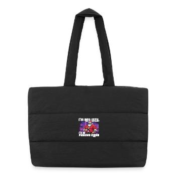I'm Not Lazy I'm In Passive Mode Gaming Gamer  - Puffer Shopping Bag - black - Front