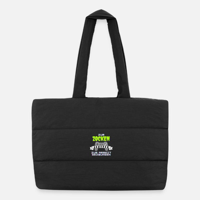 Born to gamble – work is compulsion Puffer Shopping Bag