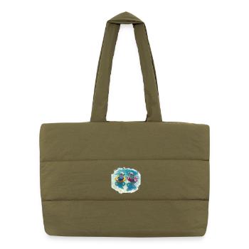 Fröhliche Seehunde mit Poolreifen - Puffer-Einkaufstasche - safari Green - Vorne