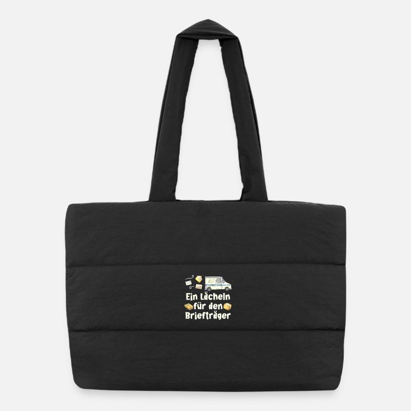 PARCEL DELIVERER A SMILE FOR THE POSTMAN Puffer Shopping Bag