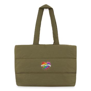 Confettis in the Heart - Carnival Fastelovend - Sac shopping matelassé - safari green - Devant