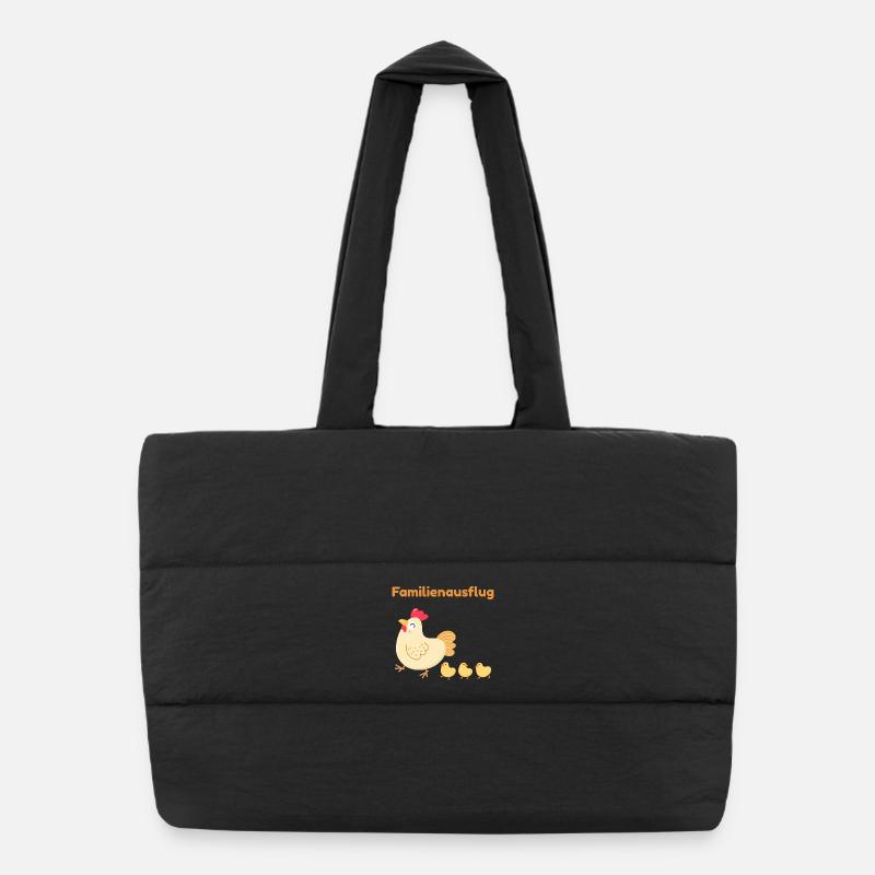 Family Outing – Cute Chicken Family Puffer Shopping Bag