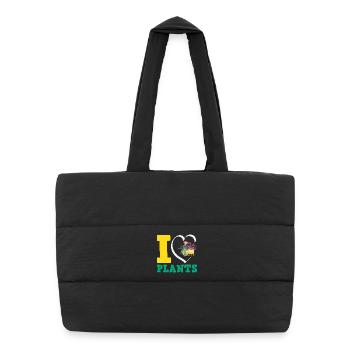 Jardinier amoureux des plantes - Sac shopping matelassé - noir - Devant