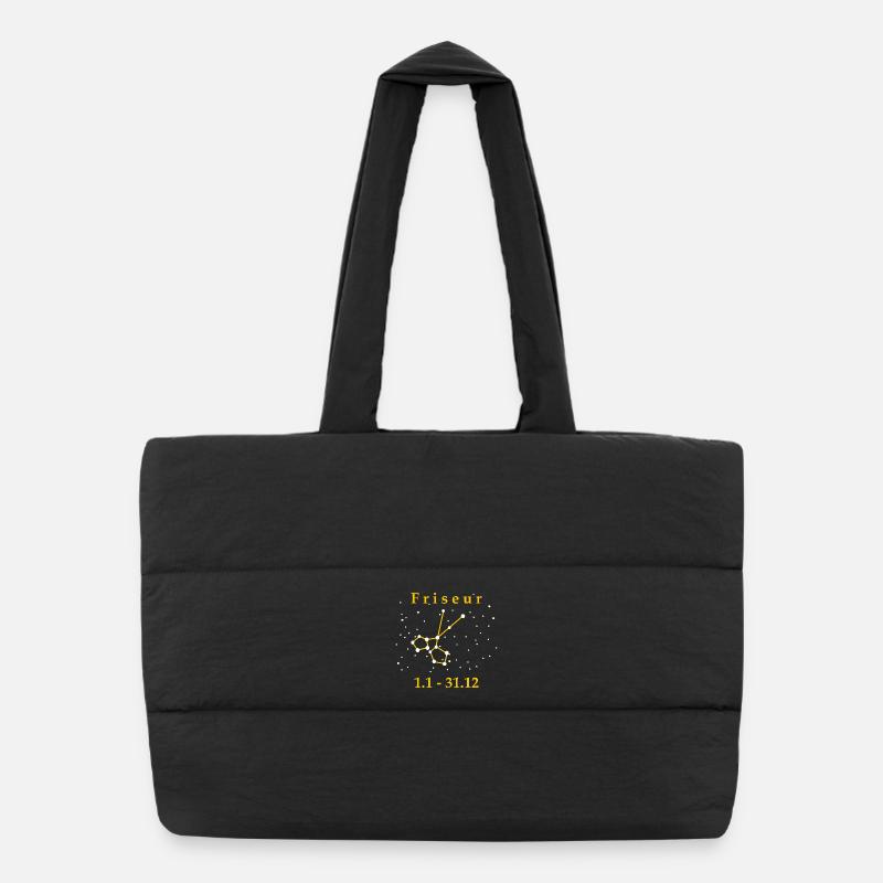 Friseur Sternzeichen Geschenk Friseurin Puffer-Einkaufstasche