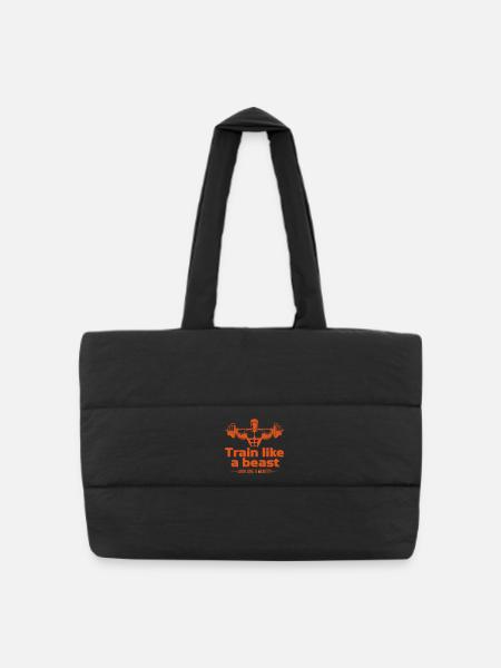 Entraînez-vous comme une bête - ressemblez à une beauté - Sac shopping matelassé - noir