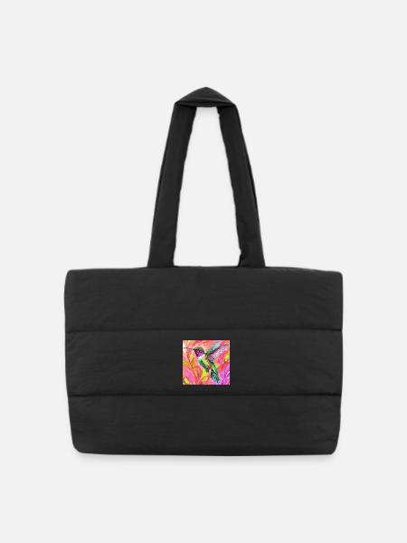colibri - Sac shopping matelassé - noir