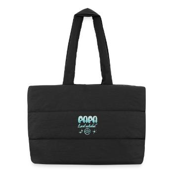 Papa Gamer Level unlocked - Puffer Shopping Bag - black - Front
