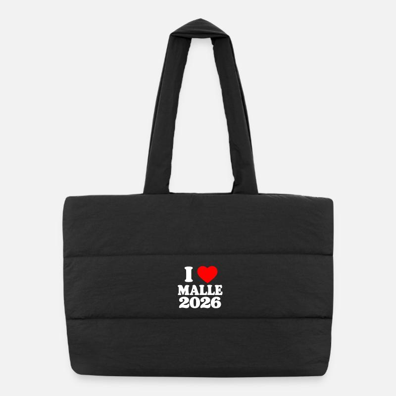 I love Malle 2026 Puffer-Einkaufstasche