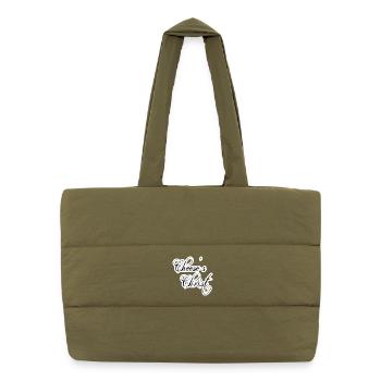 Cheese ist Christ - Puffer-Einkaufstasche - safari Green - Vorne