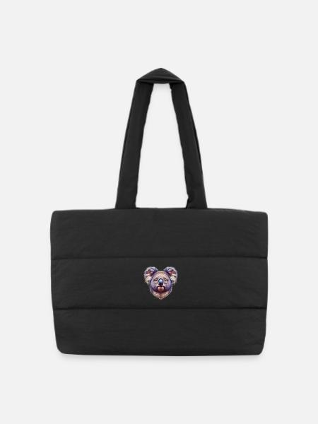 Koala - Borsa shopper trapuntata - nero