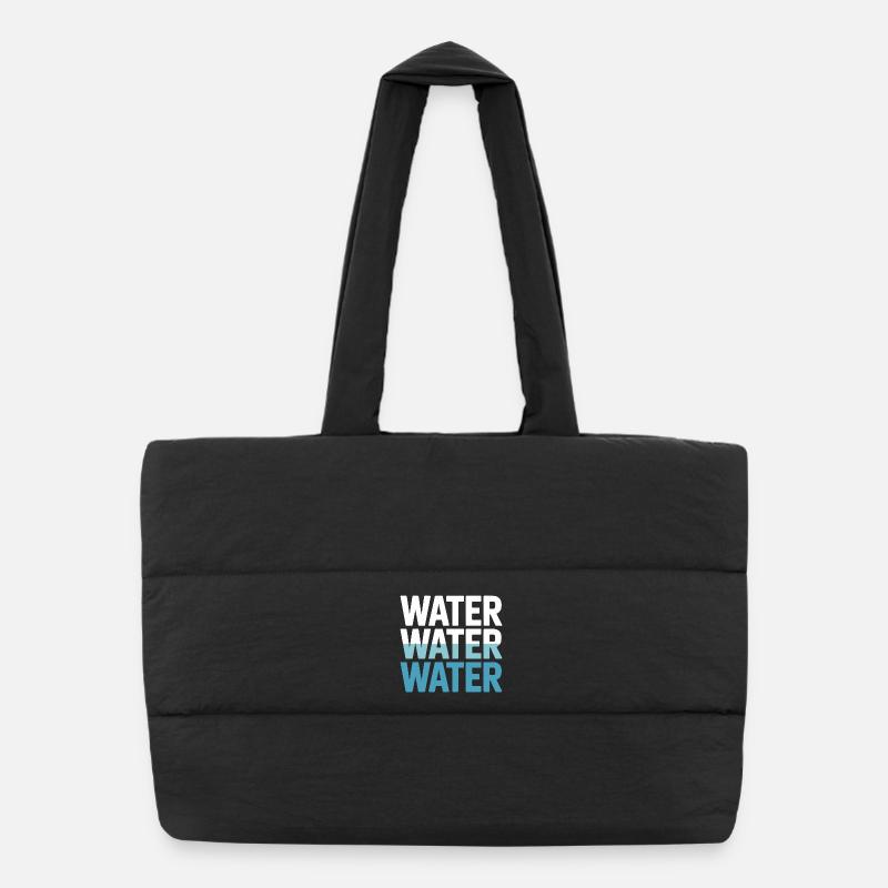 Boire Eau Hydrater Océan Rivière Sac shopping matelassé