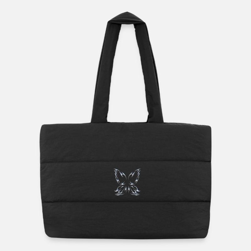 Chrome métallisé ailes de fée papillon design Sac shopping matelassé