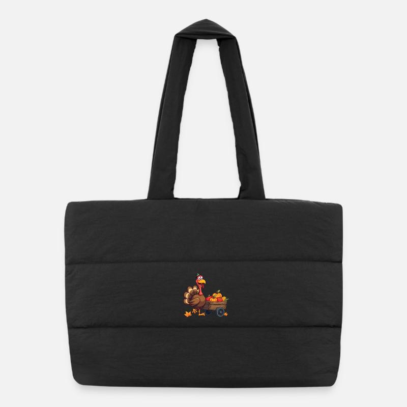 Thanksgiving Funny Thanksgiving Turkey Puffer Shopping Bag