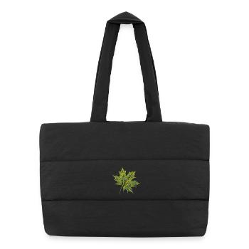 Feuille d’érable - Forêt et nature BOTANIK - Sac shopping matelassé - noir - Devant