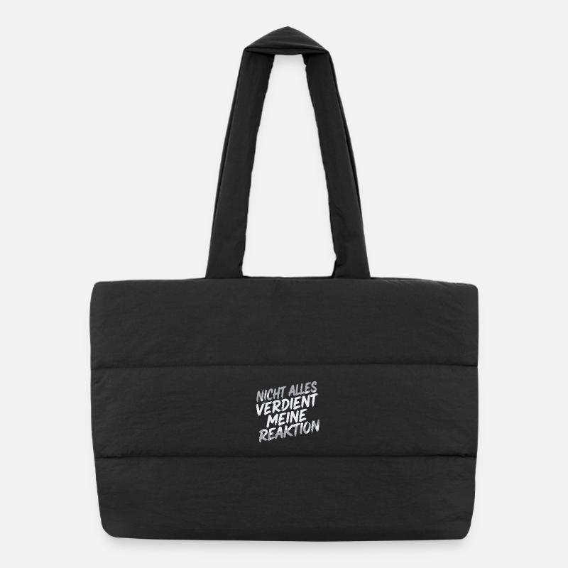 Aucune réaction - je m’en fiche Sac shopping matelassé