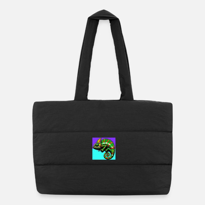 chameleon Puffer Shopping Bag