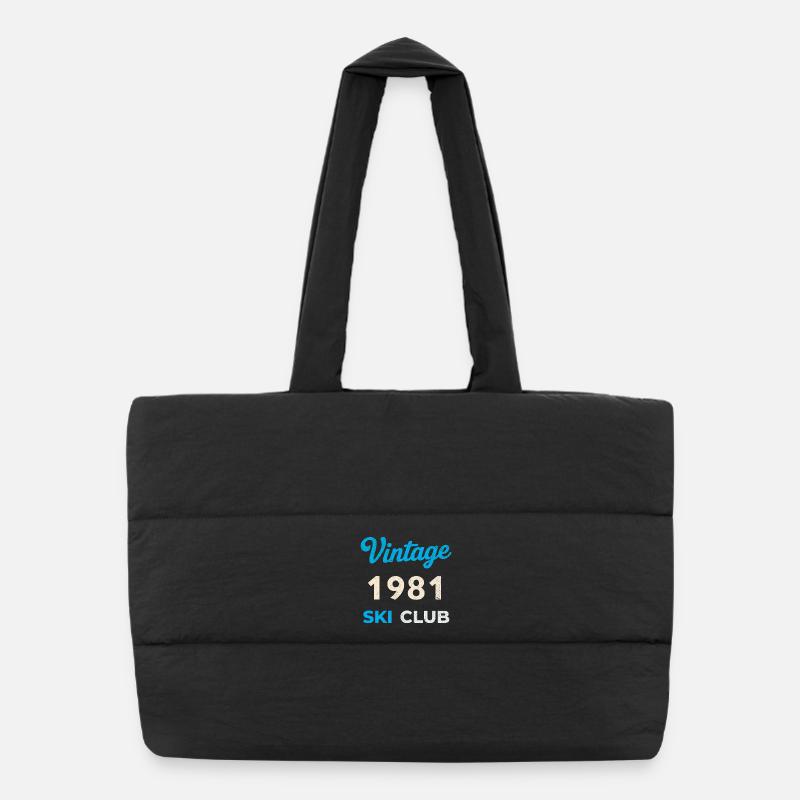 Vintage 1981 – Ski Club Retro Birth Year Gift Puffer Shopping Bag
