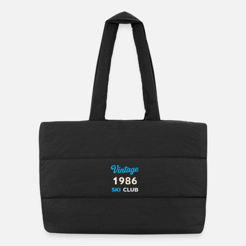 Vintage 1986 – Cadeau rétro de l’année de naissance du Ski Club Sac shopping matelassé